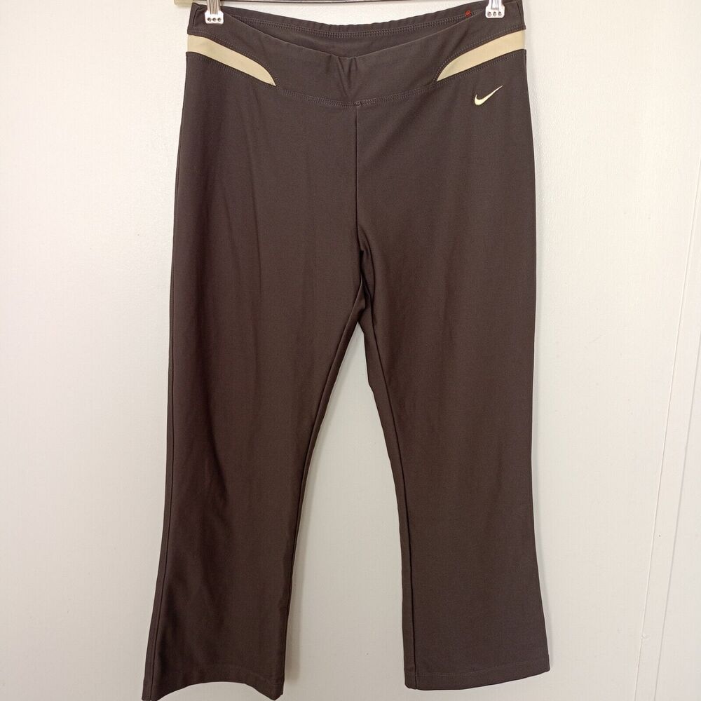Nike Fit Dry Women's Stretch Gray Capri Crop Leggings Activewear Sz Small (4-6)